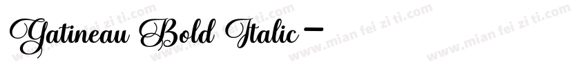 Gatineau Bold Italic字体转换